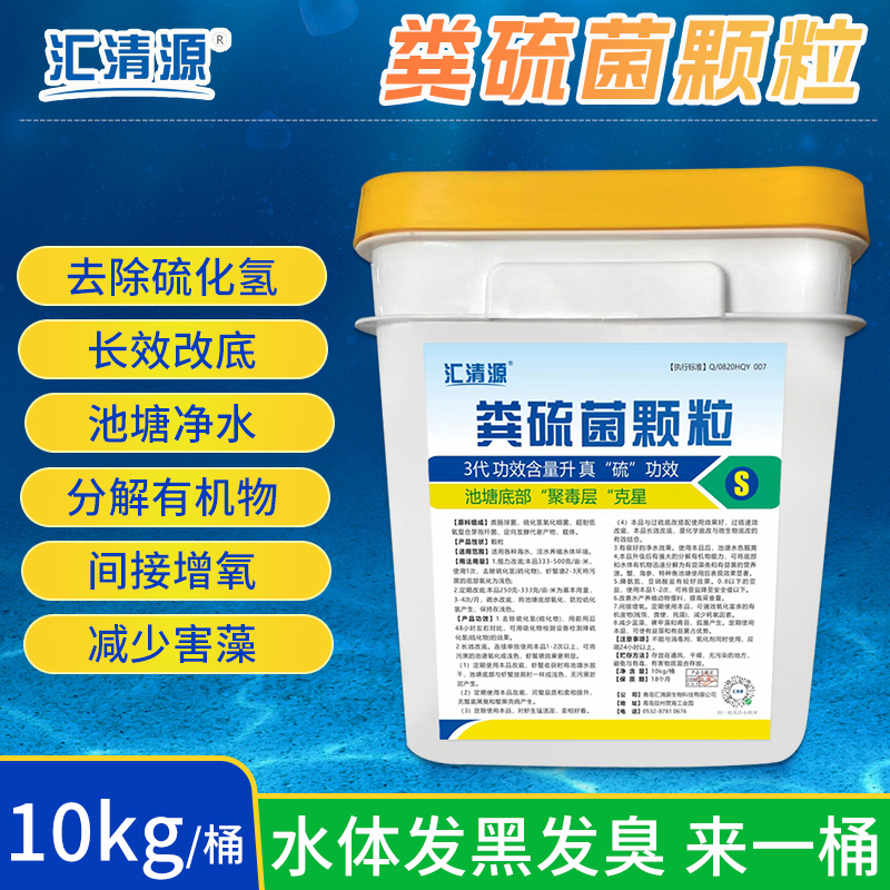 粪硫菌颗粒生物底改水产养殖专用硫化氢氧化菌硫细菌底改王除臭