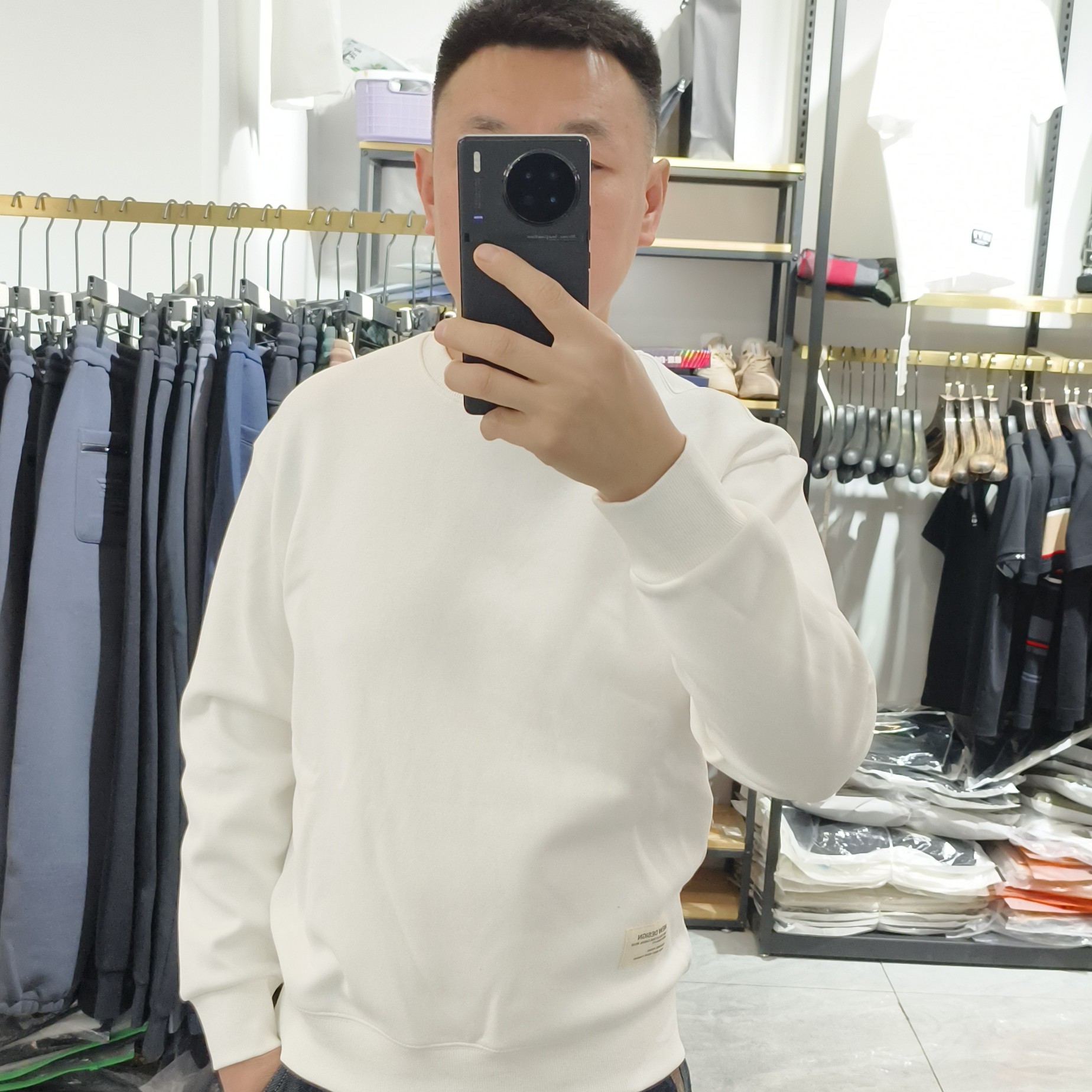 男士卫衣冬季加绒加厚简单款打底