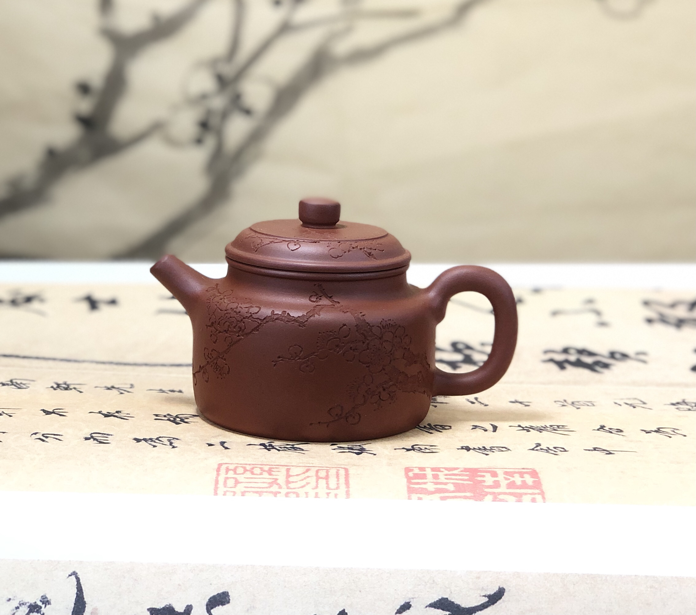 半手工清水泥德钟壶160cc紫砂壶