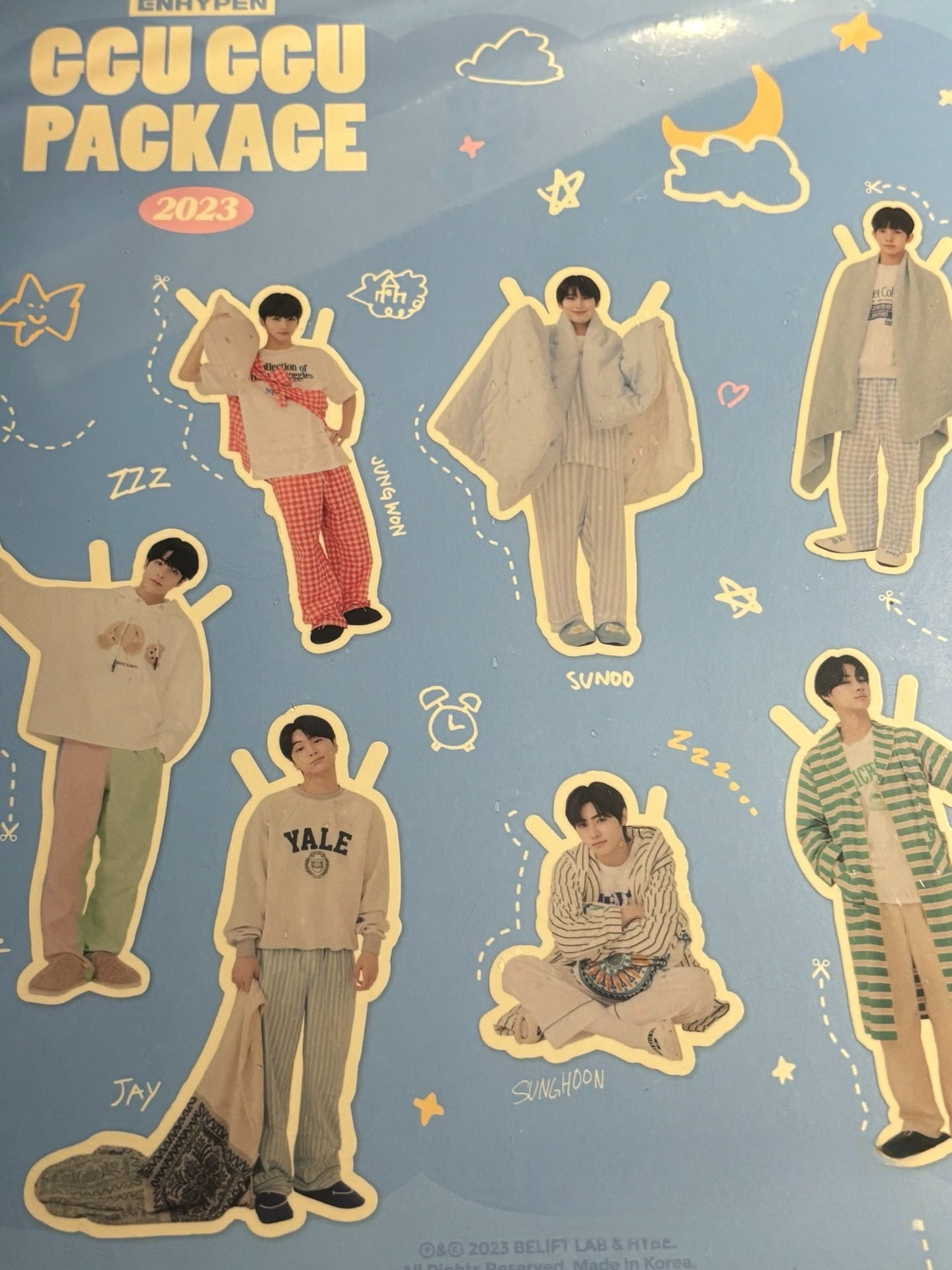 enhypen符2023-2024咕咕盒本体无小卡裸专