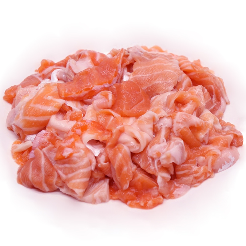 鲜承 挪威鲜冻三文鱼边角料碎肉500g 三文鱼宠物狗猫粮(拍一发二)
