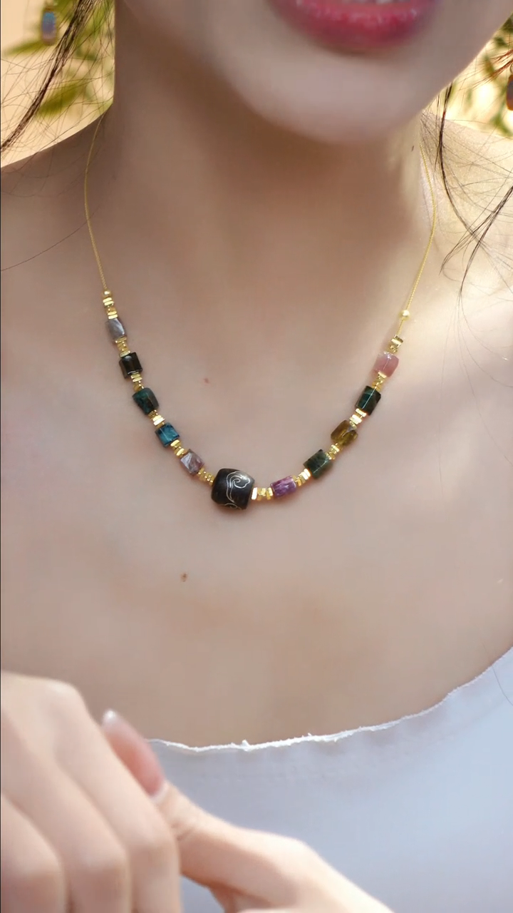 【闪购商品】沉香吊坠文莱碧玺项链BYD1271