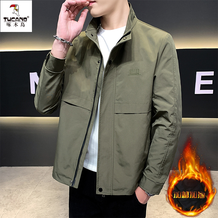 TUCANO/啄木鳥2024秋冬加棉加厚夹克男士韩版立领潮流外套百搭