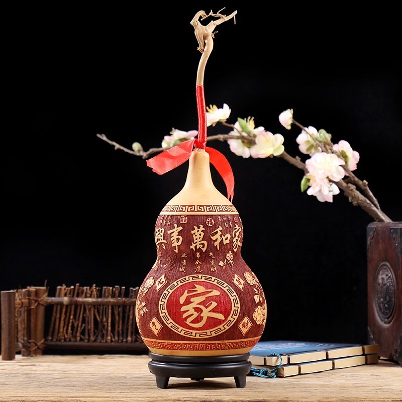 天然葫芦招财纳福,雕刻摆件家居装饰,葫芦送礼家居装饰