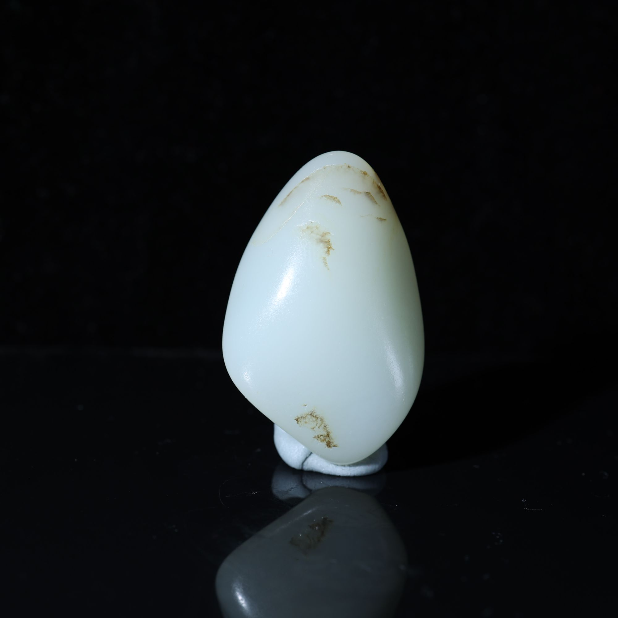 和田玉原石光白籽27克