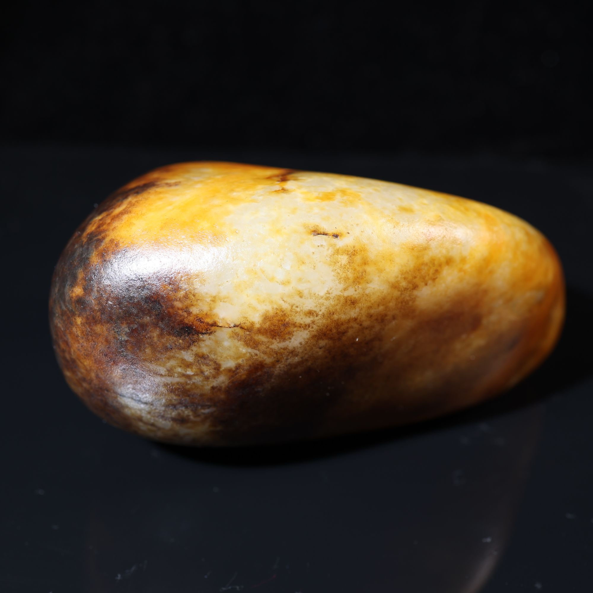 和田玉原石黄秋梨皮荔枝肉338克