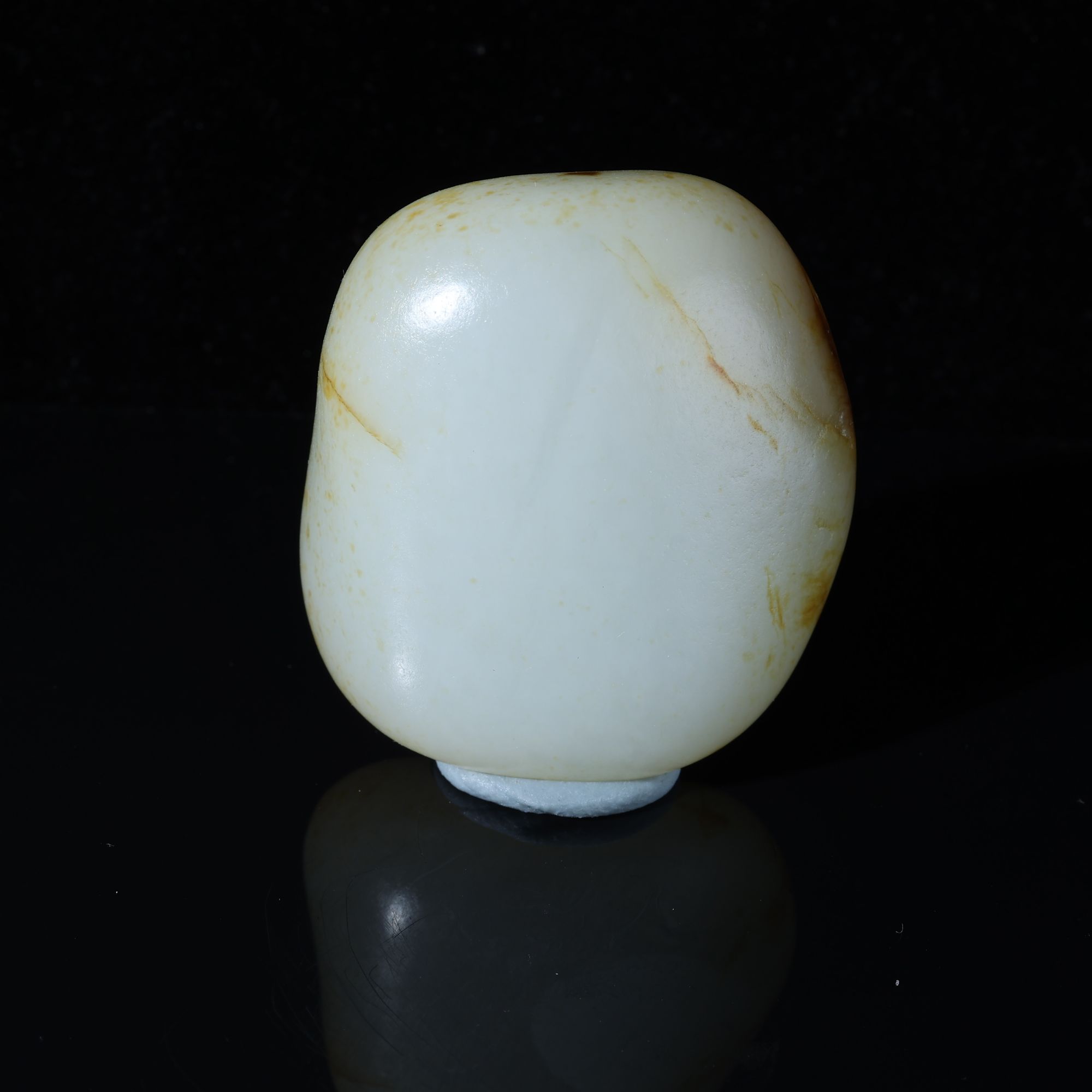 和田玉原石光白籽58克