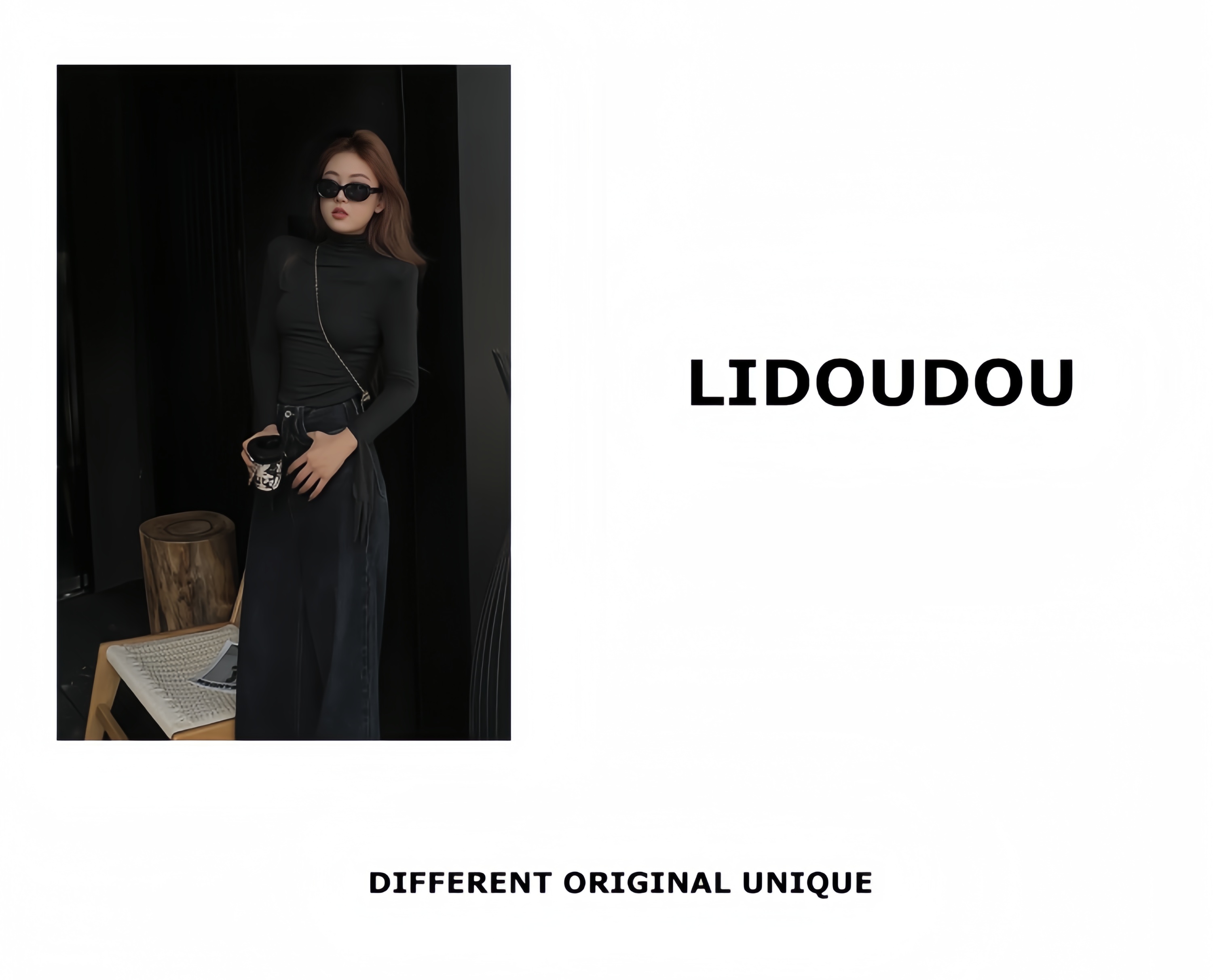 年度清仓【幂式女孩】秋冬新款韩版修身简约长袖法式高领打底上衣