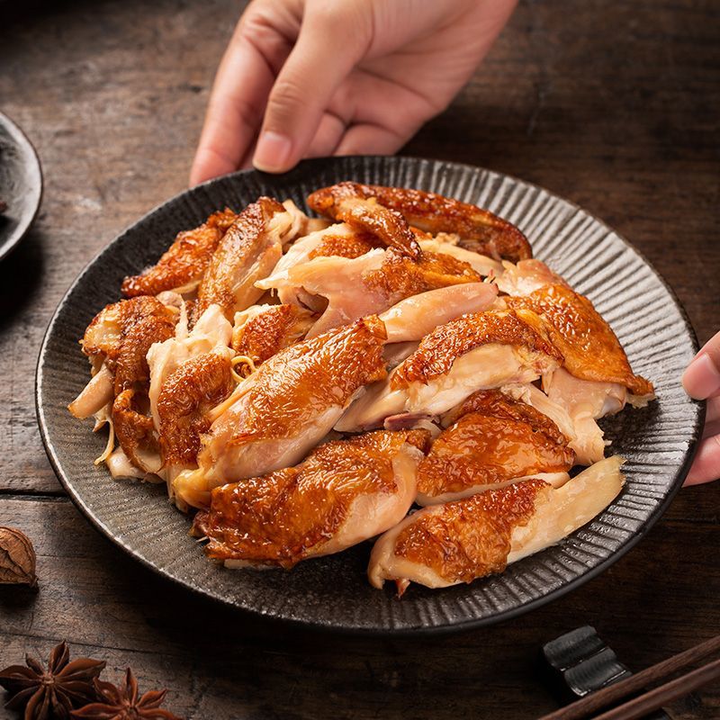 正宗德州五香扒鸡整只鸡500g麻油鸡即食鸡肉零食鸡腿熟食软烂脱骨
