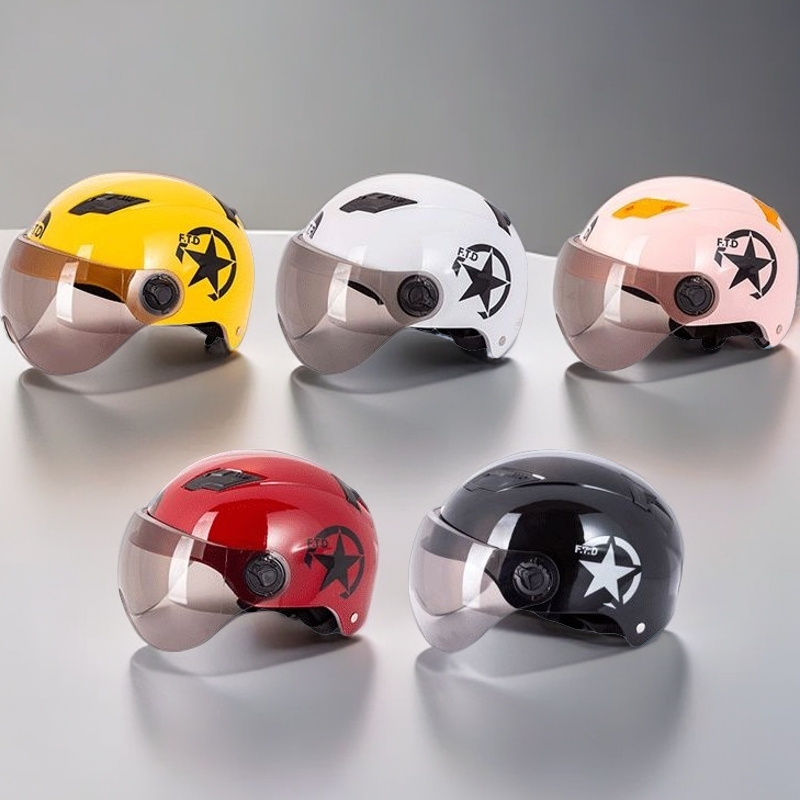 新款时尚透气头盔夏季男女通用舒适电动车骑行防晒夏天头盔轻便