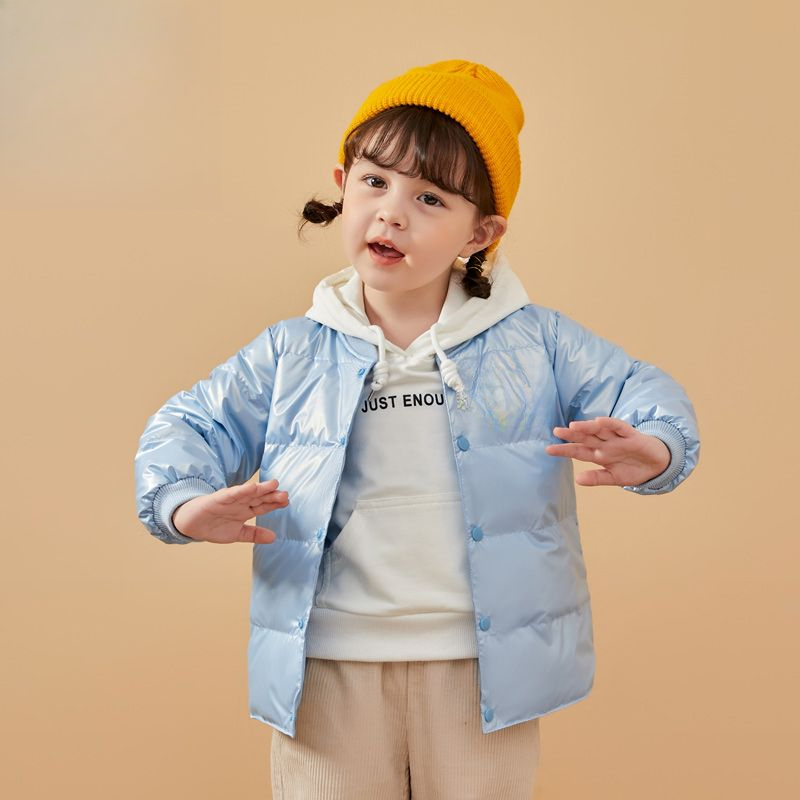 立领户外羽绒服反季轻薄款男童女童羽绒内胆外穿中小童宝宝背心