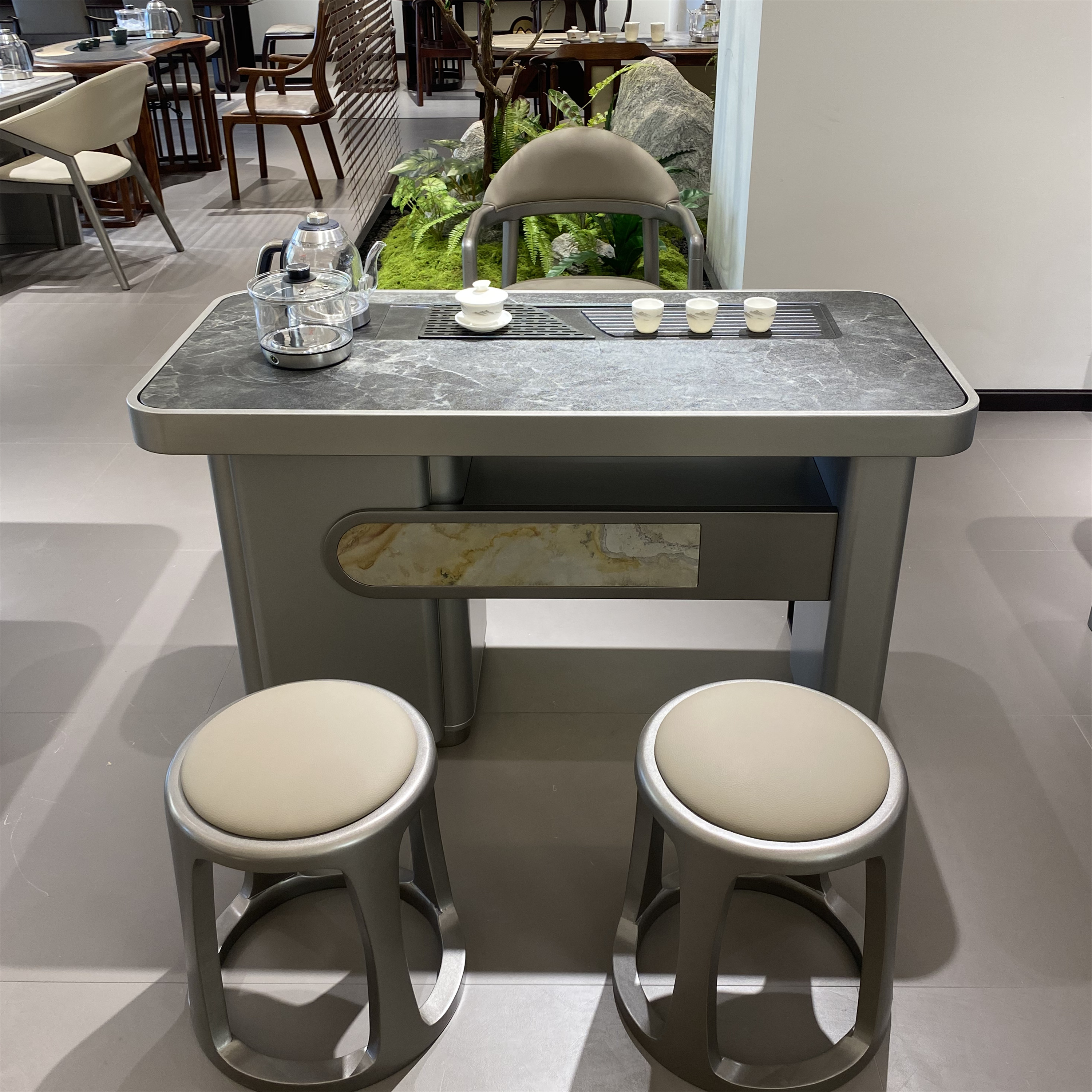 1.3m阳台家具茶桌椅组合新款泡茶桌茶台阳台茶桌雨牧茶桌