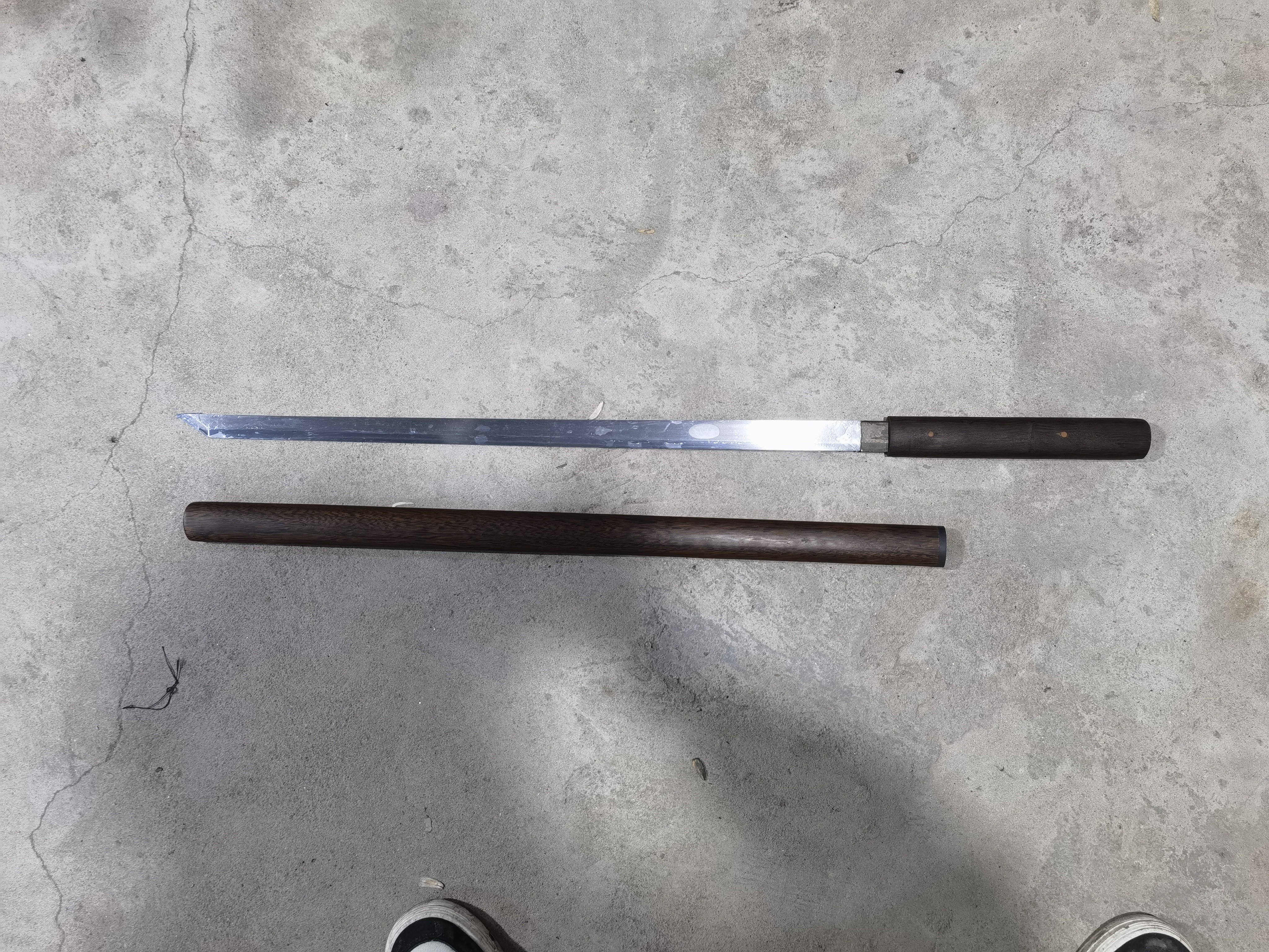 唐刀一体刀摆件火龙灭