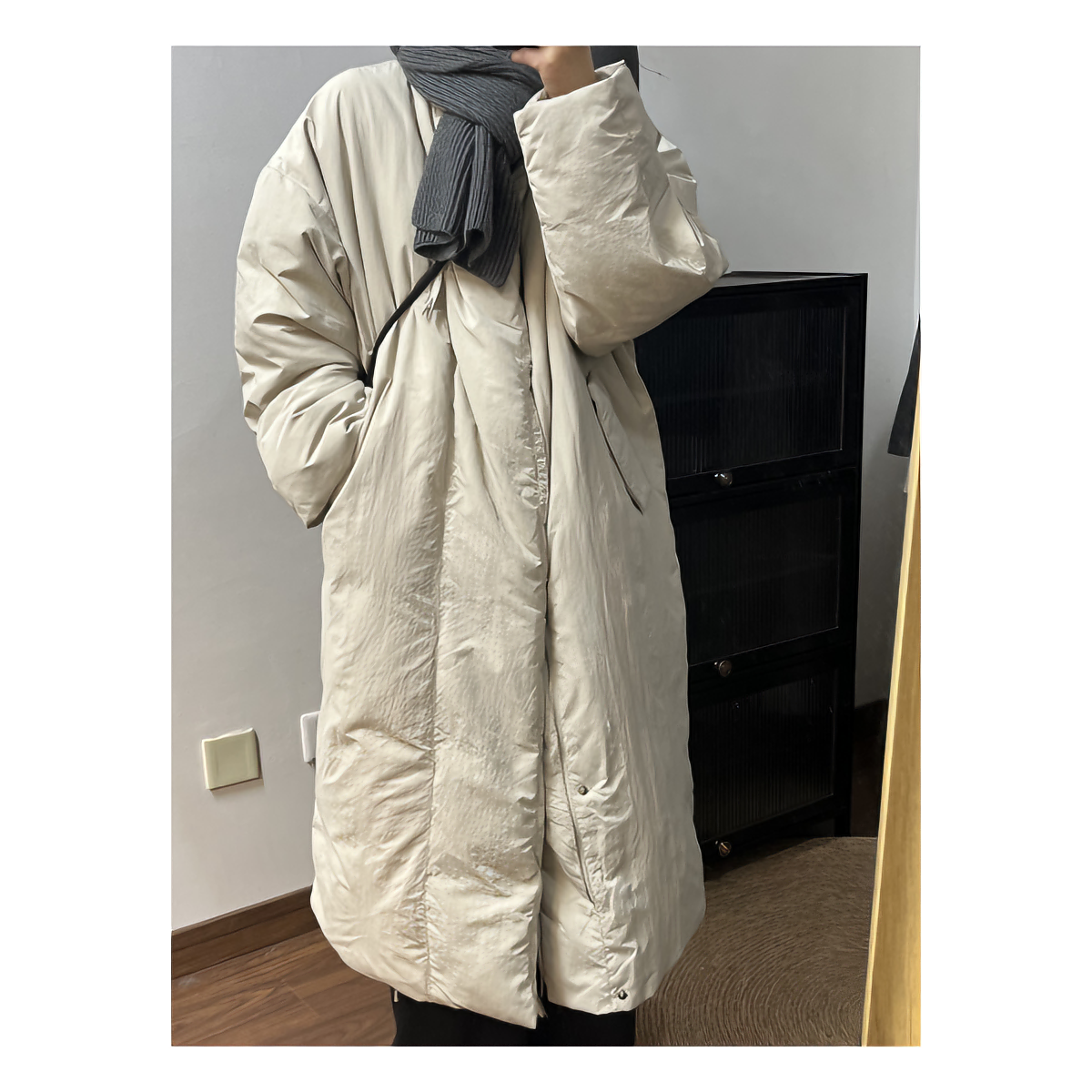 YI LU【极简长款立领羽绒服】50绒 拉链纯色保暖纯色上衣