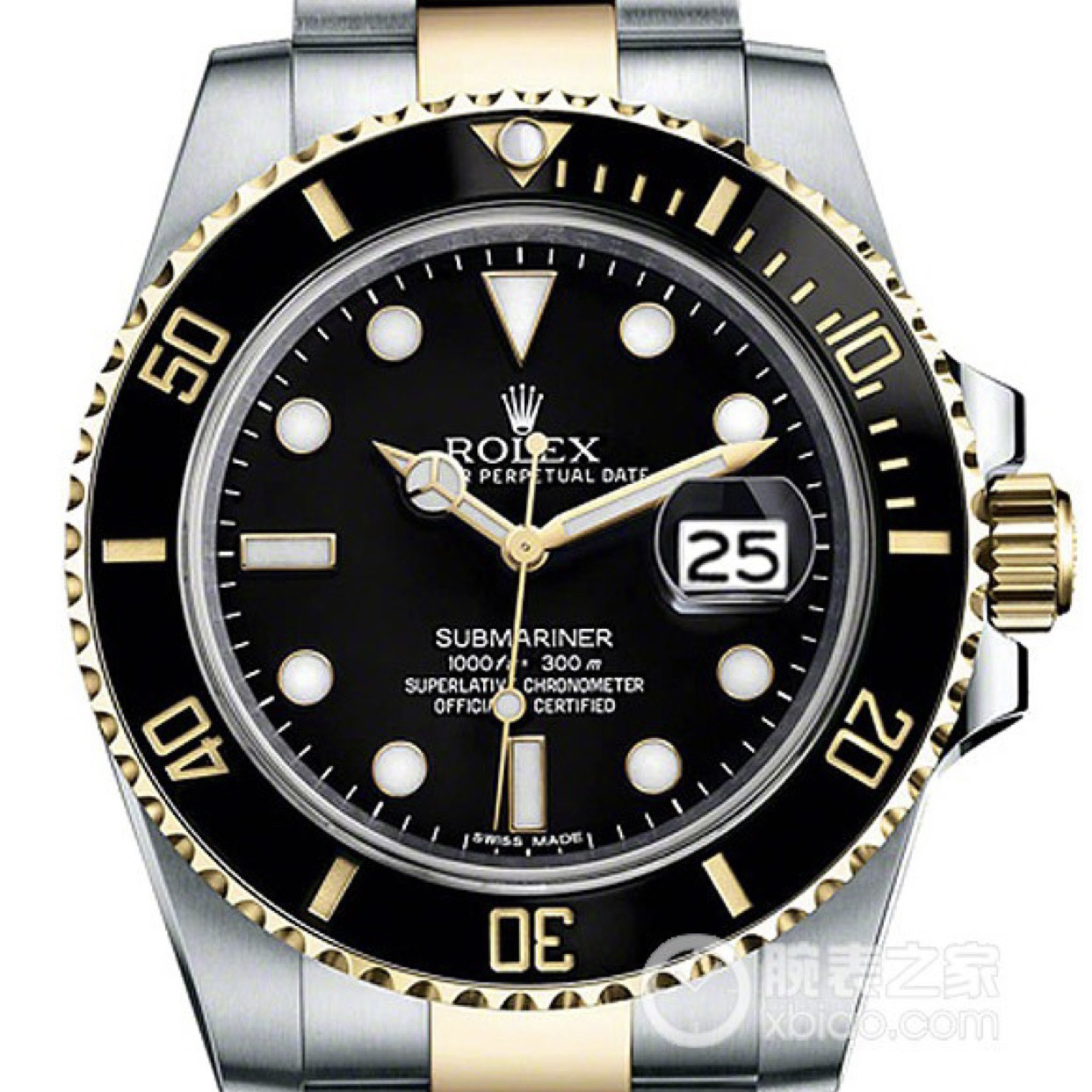 95新 Rolex/劳力士 潜航者型 116613LN-0001 间金黑 18年全套