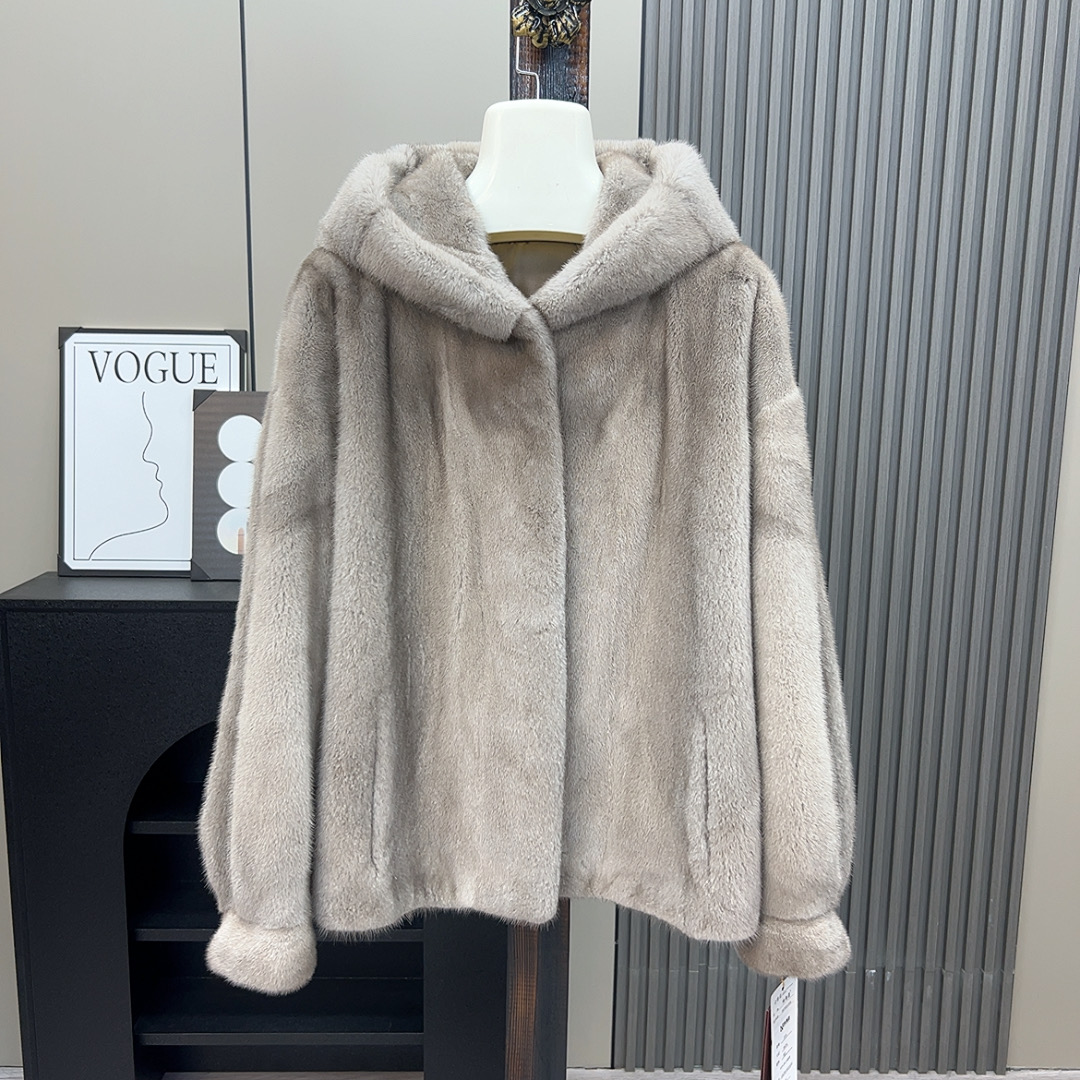 NALANFEI/纳澜菲 2315#紫金短二貂皮外套