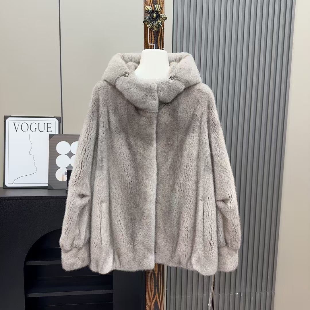 NALANFEI/纳澜菲 23180#紫金短二貂皮外套