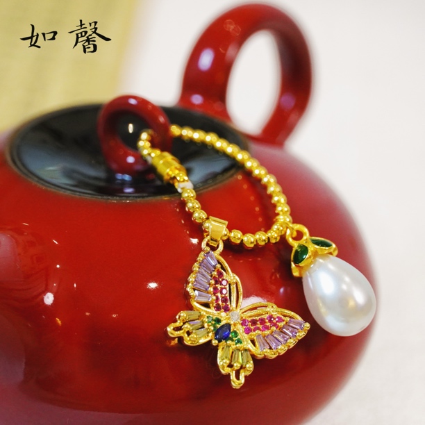 如馨家居 茶周边装饰小提溜 纯手工桌面装饰小摆件