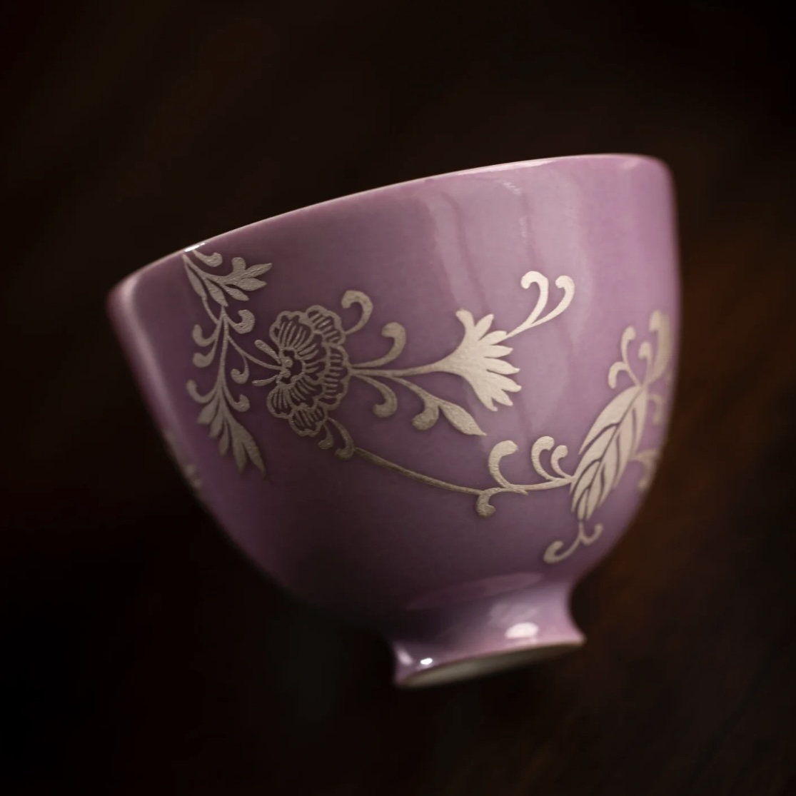 合吾·香芋紫小品杯 景德镇陶瓷纯手工