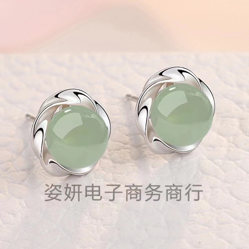 足银耳饰 日常百搭经典简约耳钉气质足银养耳洞睡觉免摘耳饰小巧