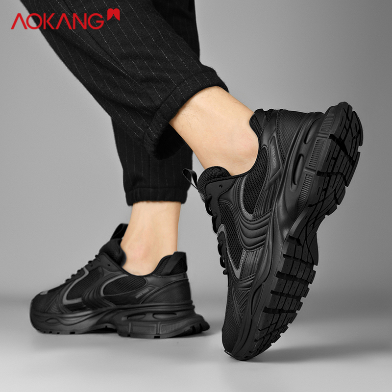 Aokang/奥康2025秋季休闲百搭跑步户外潮流防滑轻便软底运动男鞋