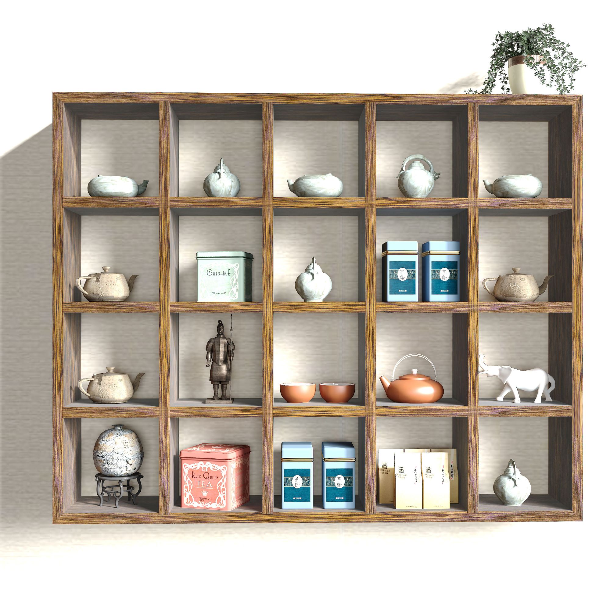 收尚组装实木博古架中式多宝阁架子茶壶置物架展示架上墙置物清仓