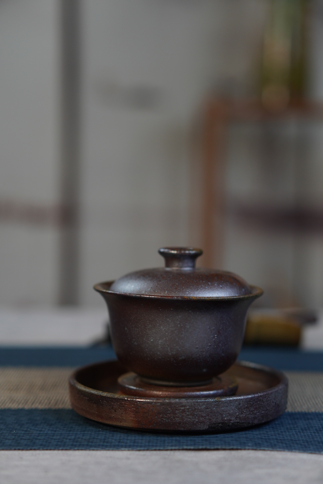 柴烧紫砂壶天青两才盖碗