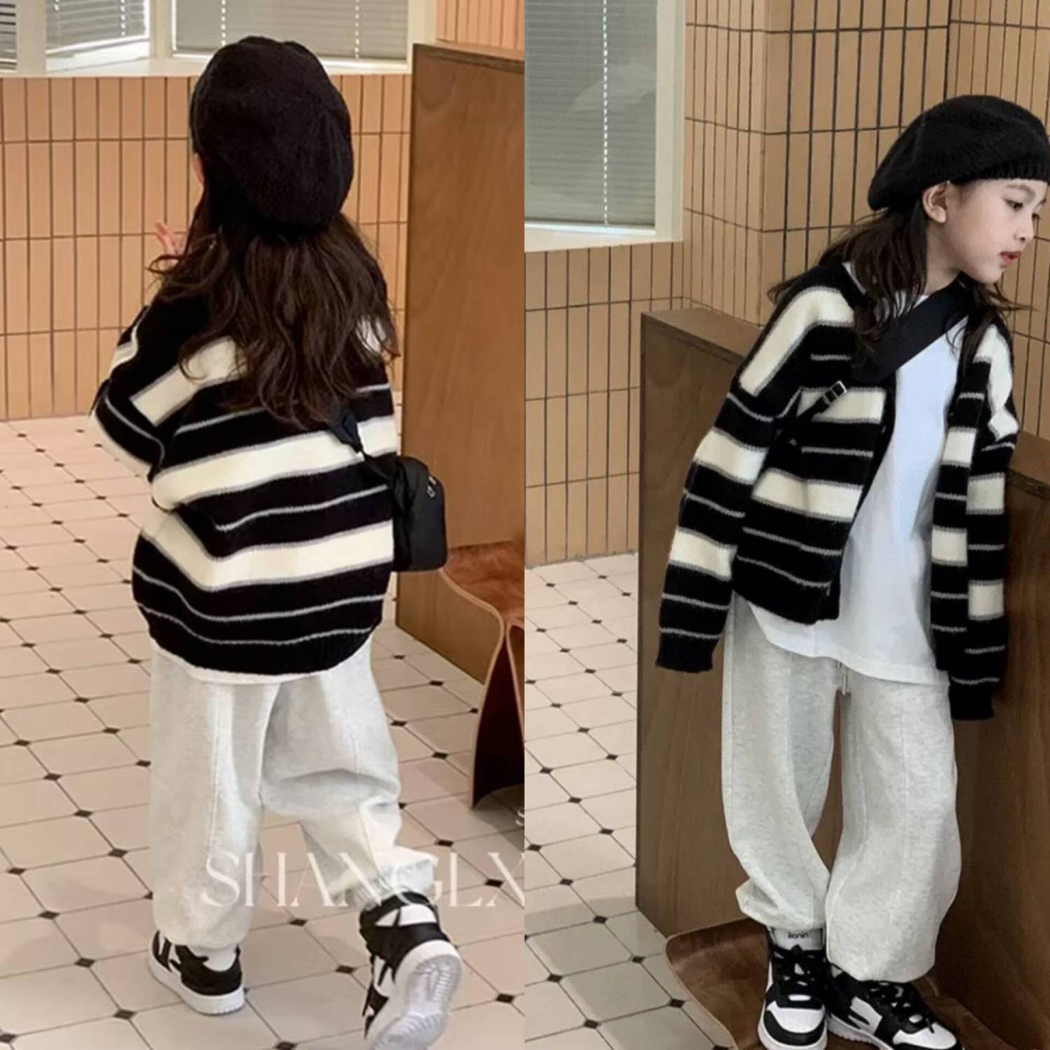 女童秋装针织开衫三件套爆款儿童毛衣开衫套装时尚网红装秋款