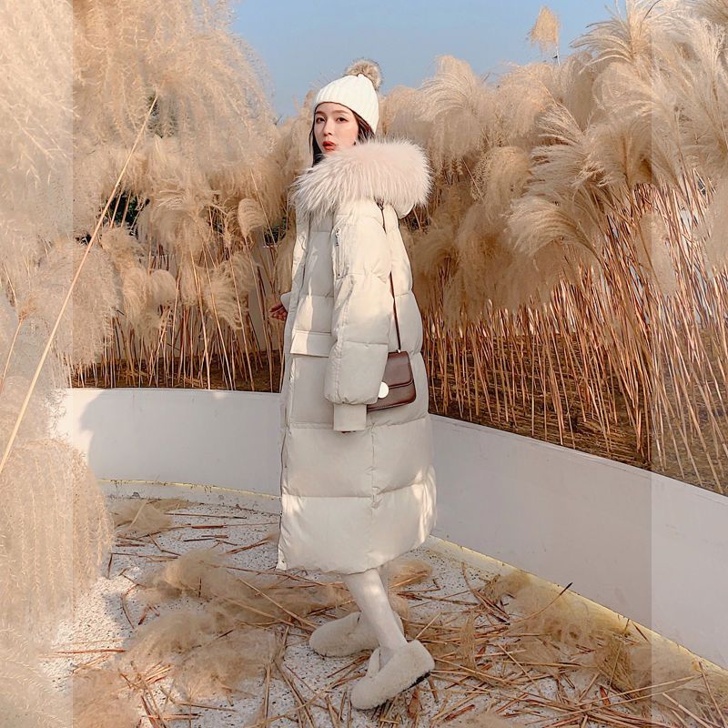 雪中飞冬季羽绒服女中长款2023新款韩版ins潮面包服宽松时尚加厚