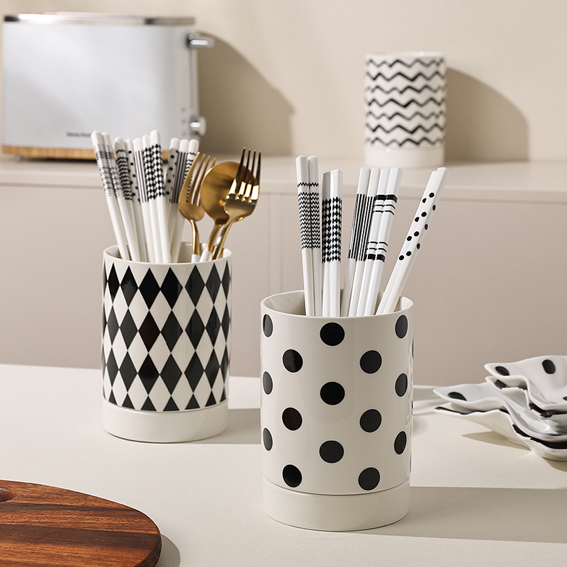 赫本风网红筷子笼好看的筷子筒陶瓷家用厨房放快子专用筷子篓筷桶