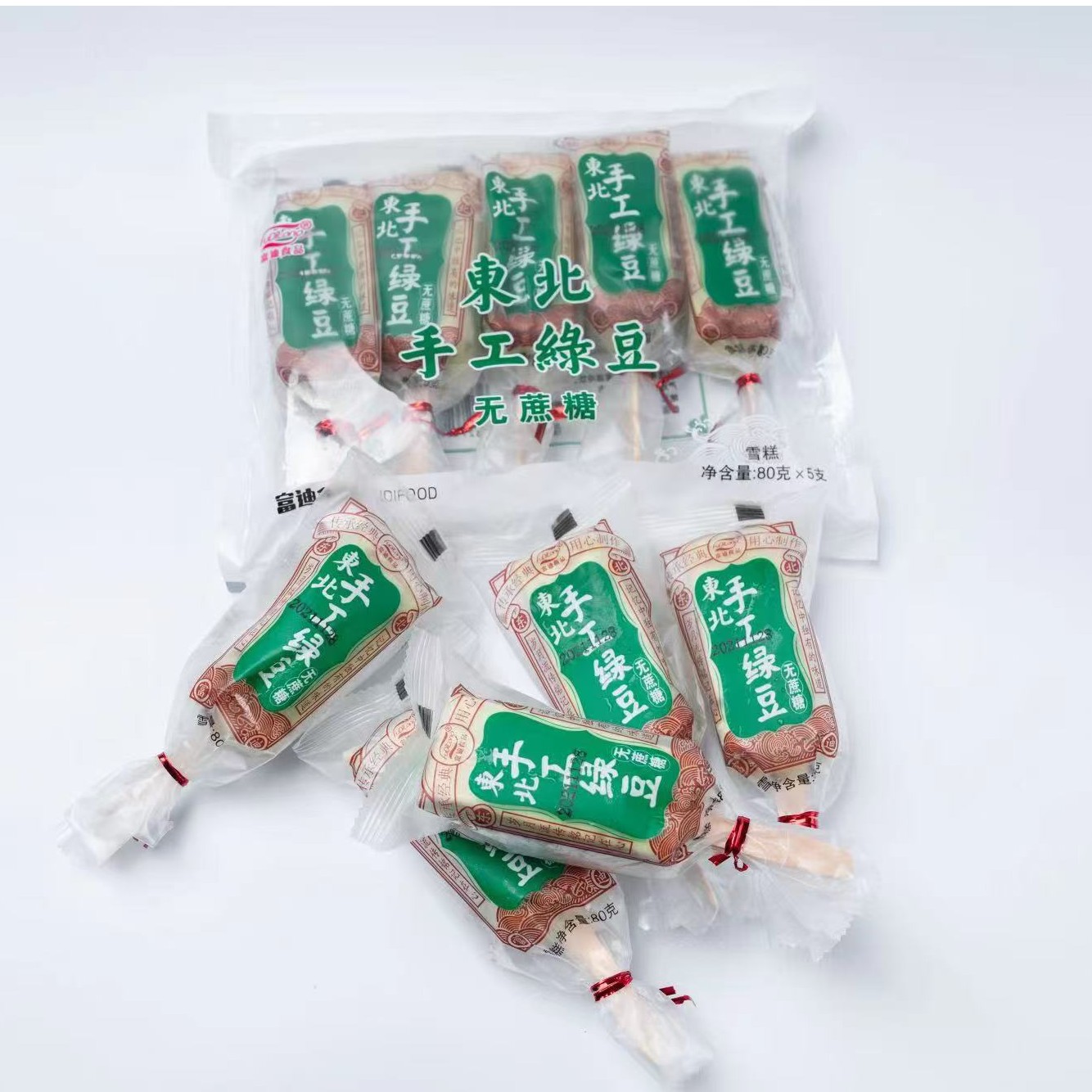 富迪手工绿豆80g*5支