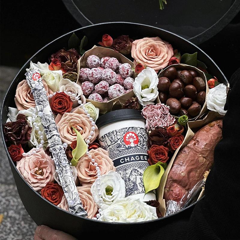 过暖冬入冬四件套礼盒板栗花束生日鲜花速递同城广州北京深圳配送