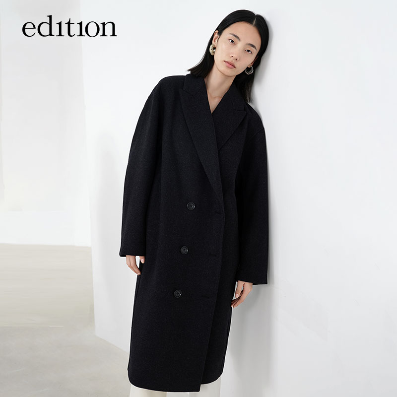 edition西装毛呢大衣女冬款美呢子外套中长款#EBB4OVCT17
