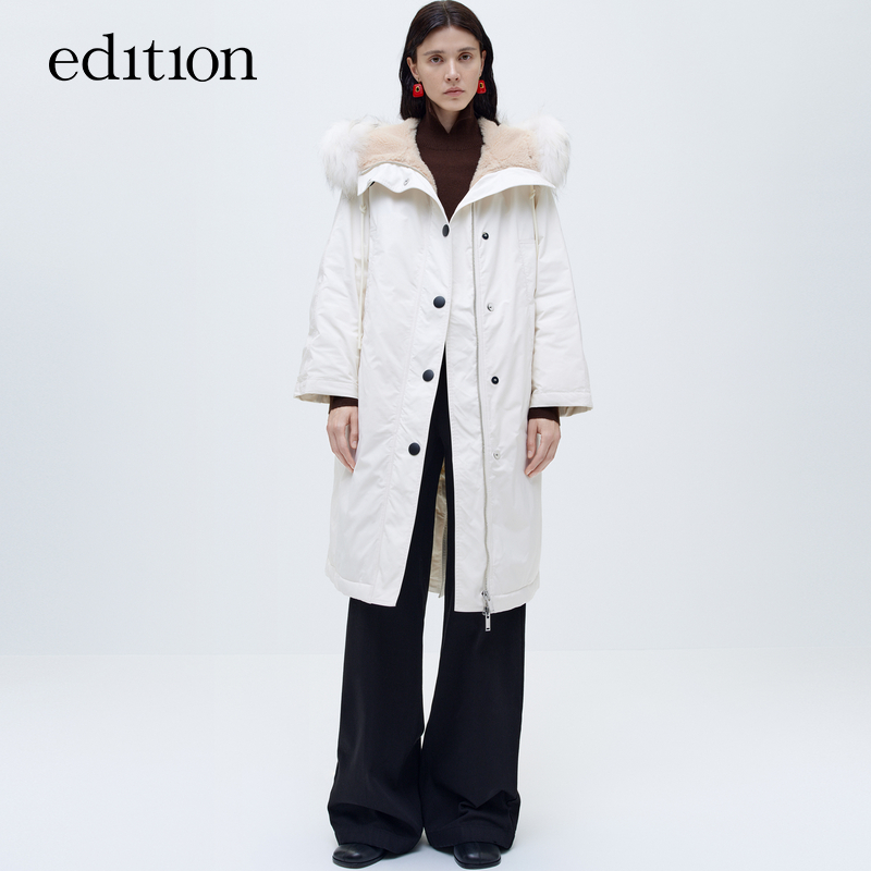 【商场同款】edition大毛领工装风鹅绒好羽绒服外套#EBC4EIN024