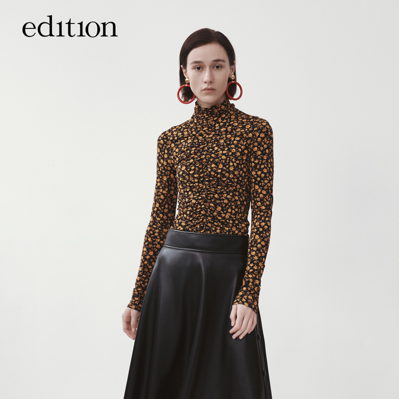 【商场同款】edition东方感碎花打底衫女#EBB4TOP018