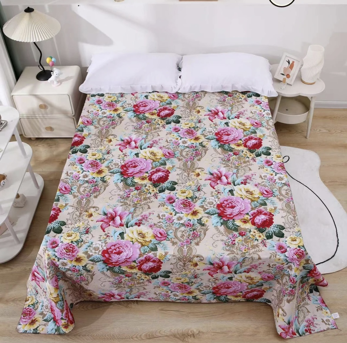 加厚斜纹棉双人床单家纺2*2.3亲肤柔软加大男女家用磨毛炕单