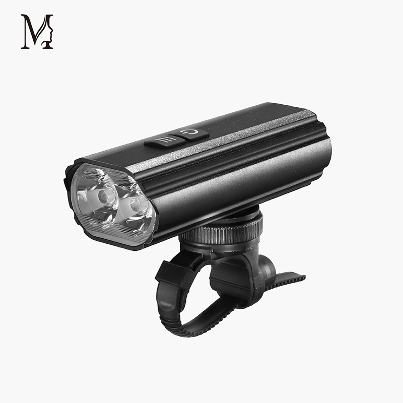 Muidler自行车车前灯强光1800高亮山地USB充电式手电筒夜骑行装备
