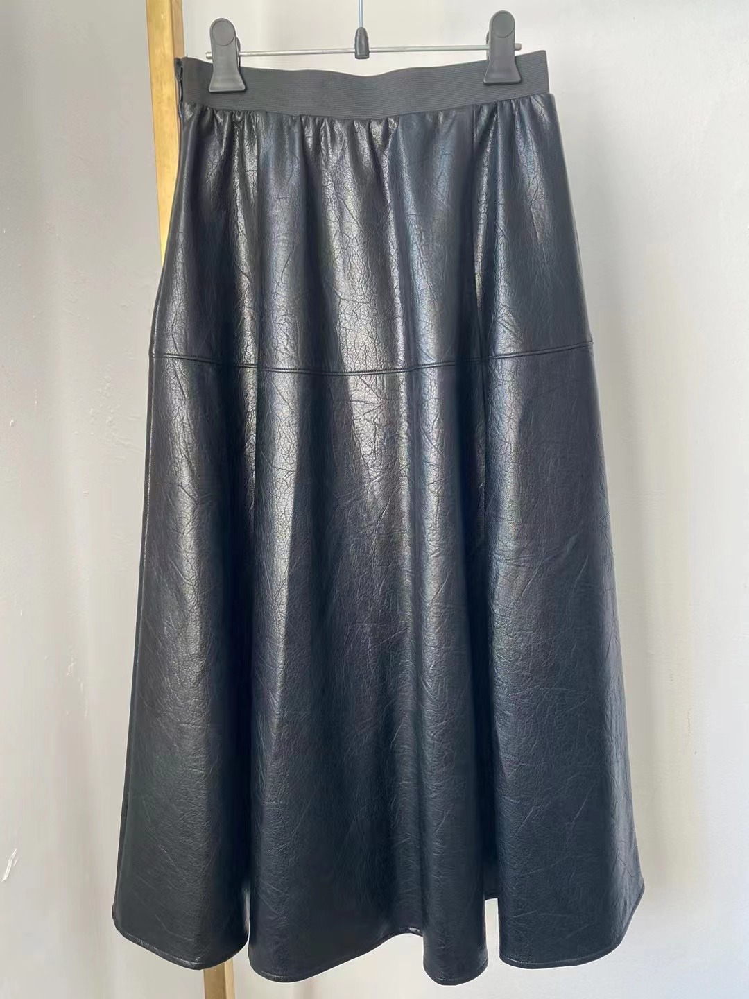 【金姐家】皮半裙前短厚长A字版