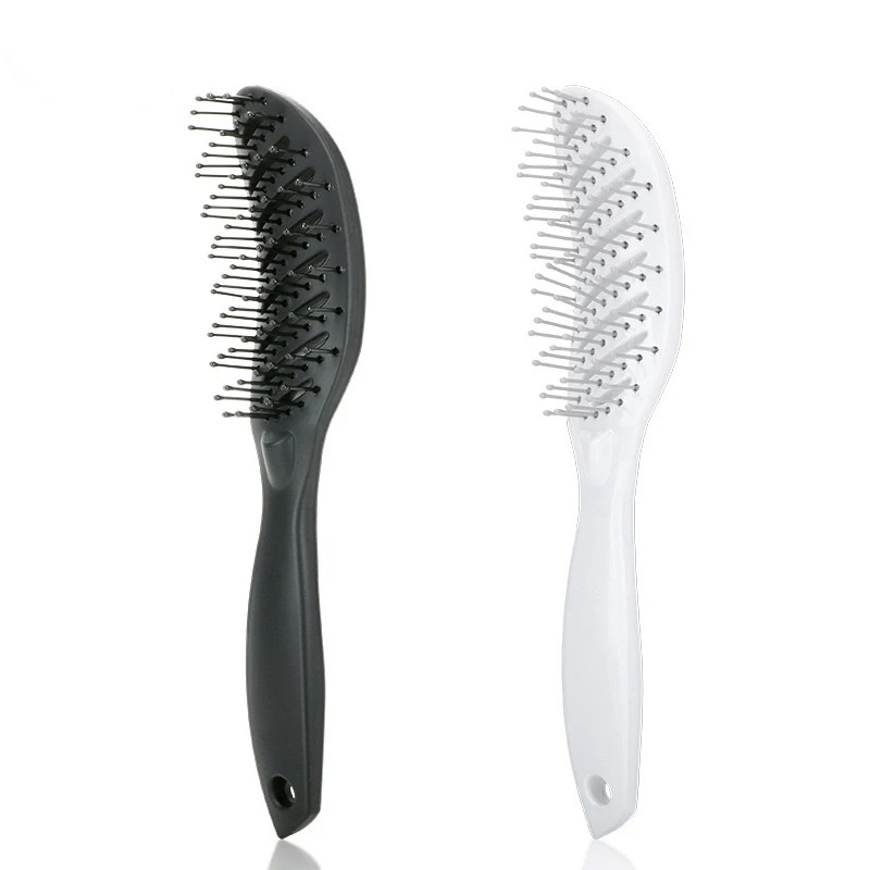 美发顺发梳宽齿梳排骨梳卷发梳弯造型梳弧形梳子头皮按摩梳防静电