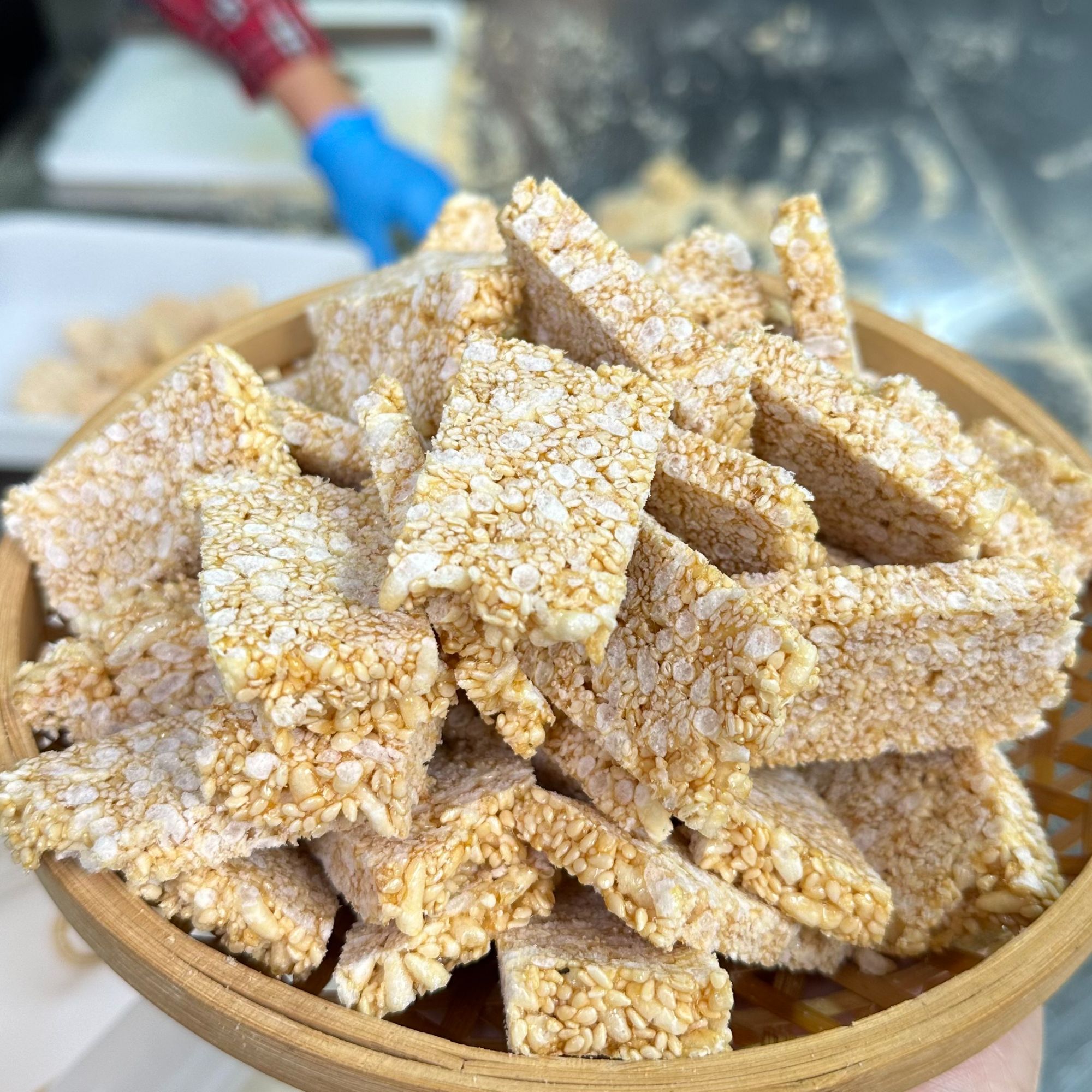 湖北特产芝麻炒米糖农家纯手工制作250g一袋