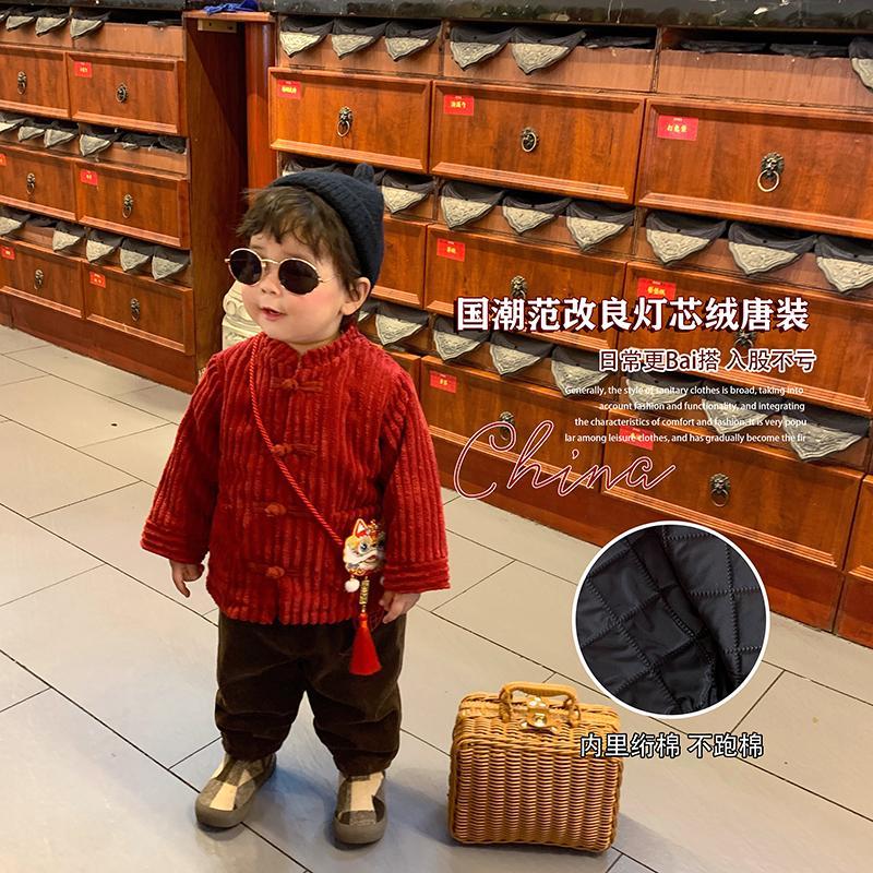 【JGPY】男童唐装宝宝拜年服儿童周岁礼服拜年装生日装国潮过年服