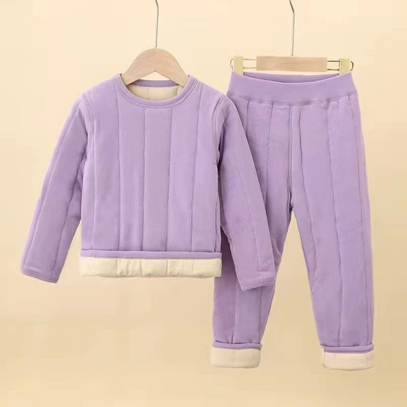 校服神器套装儿童保暖衣男女童三层夹棉加绒加厚棉衣棉裤保暖裤