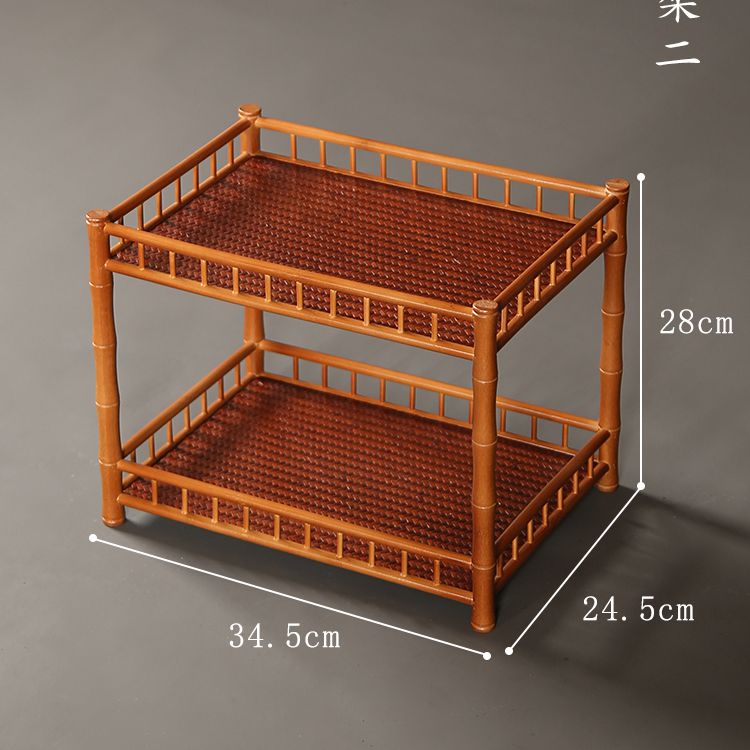 竹壶架杯架复古中式摆放展示架茶杯置物架多层茶杯架子茶具收纳架