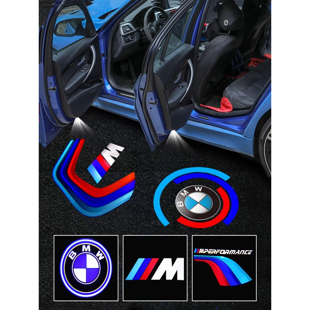 适用宝马3系车门迎宾灯5系X1X3X5X6X7车门投影灯50周年装饰标照地