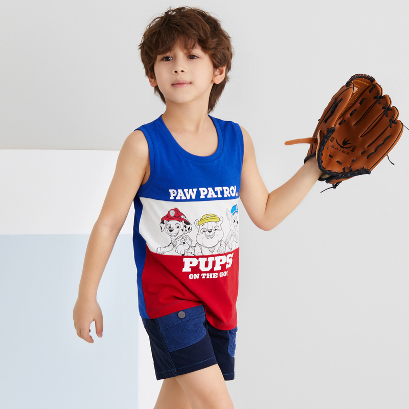 【特惠男孩背心】爱慕儿童无袖T恤打底衫男童莫代尔棉夏季速干运动