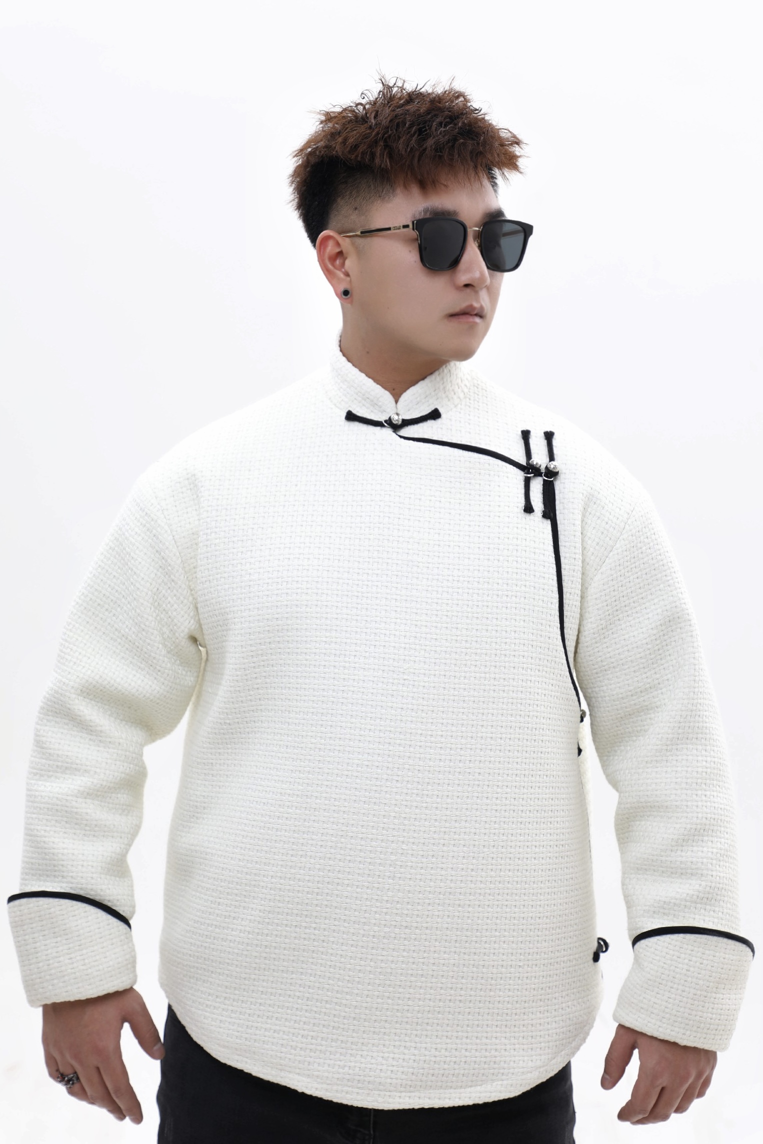 十方造物｜编织香风民族元素外套加厚国风中式冬季立领蒙古元素