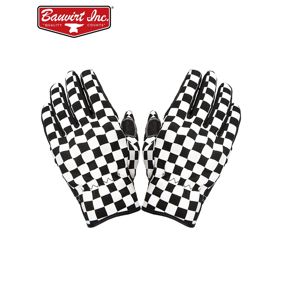 BVT 摩托车手套复古骑行手套机车护具夏季防摔透气男女款通用格子