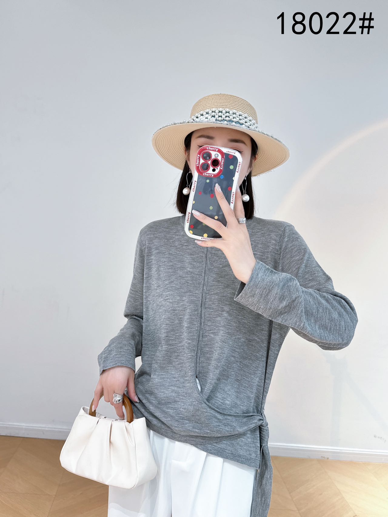 【满意服饰】60支30%超细美丽诺精纺绵羊毛-宽松长袖针织衫【18022】