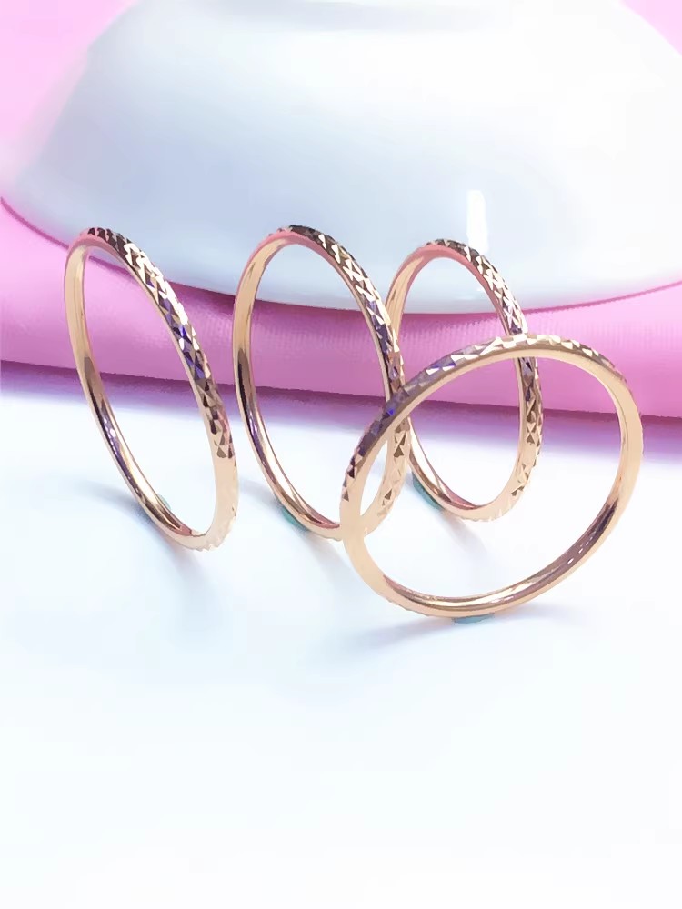 太太珠宝14k玫瑰金花纹指环满天星花纹闪亮多样性发货只发一件