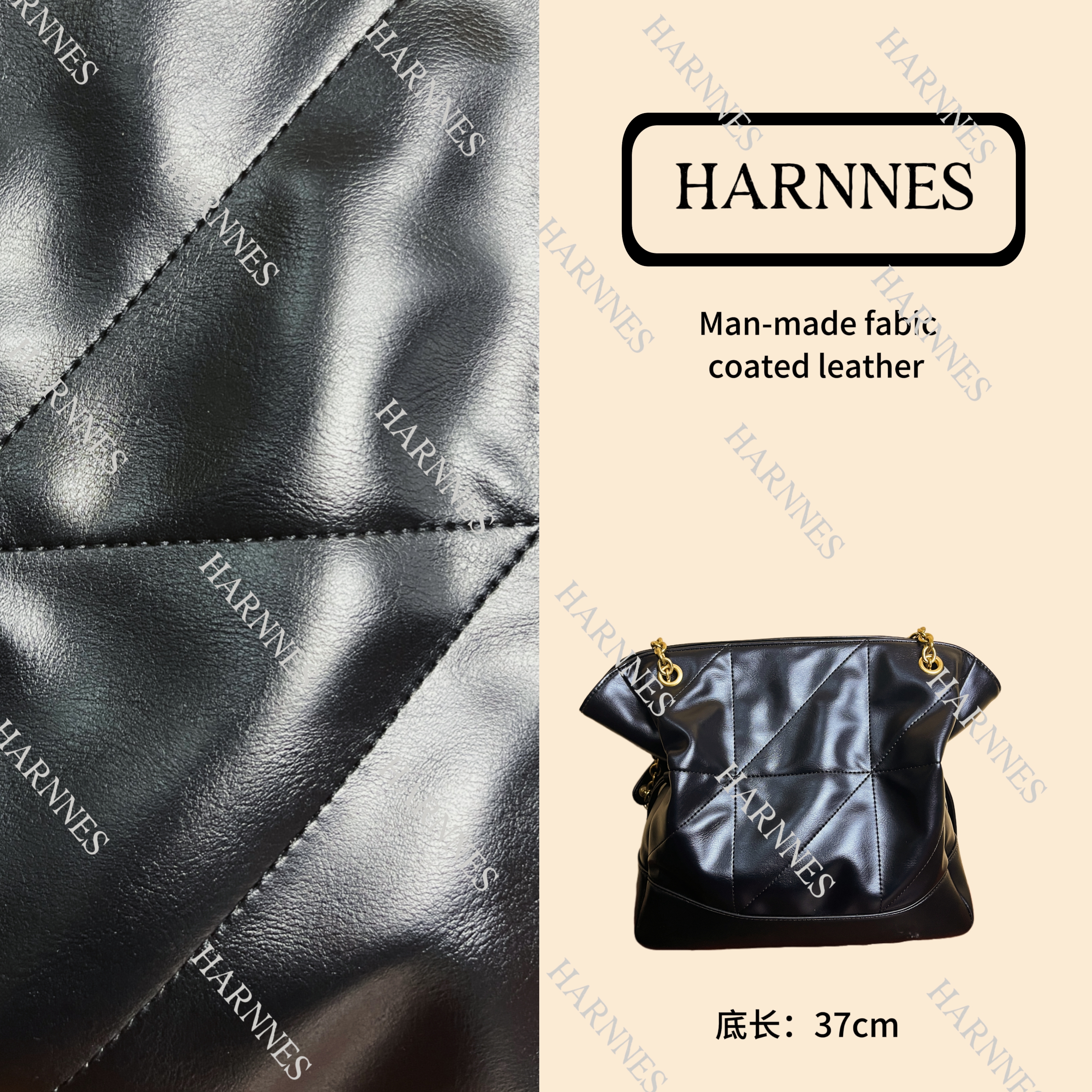 HARNNES 手工真皮女包 单肩 高级 经典款 A146L 黑色 E1063